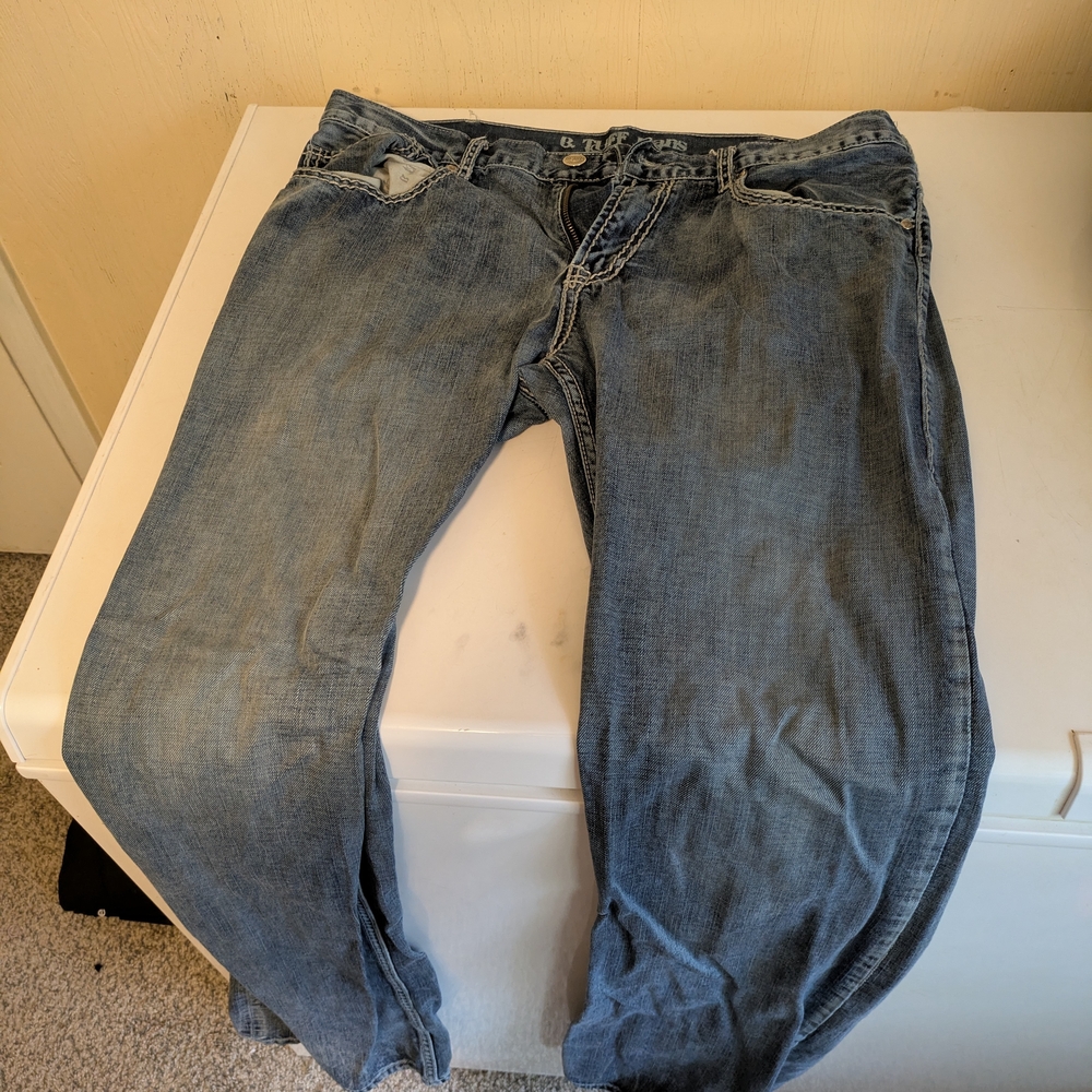 B Tuff Men's Relaxed Fit Blue Jeans